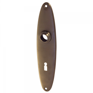 Longue plaque | laiton patiné à l'ancienne | ovale, forme ronde pour ensembles de portes | Ventano